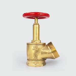 GPM 130 – Válvula Globo Industrial 45º PN 16 2.1/2” 8NPT x 7.1/2NH em Latão com Volante de 100mm