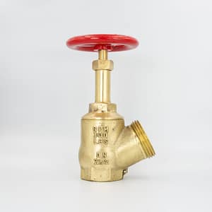 GPM 139 – Válvula Globo Crane Médio Industrial 45º 300LBS 2.1/2” 11BSP x 5FPP em Latão com Volante de 150mm