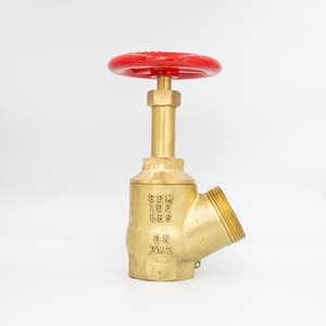 GPM 142 – Válvula Globo Crane Médio Industrial 45º 300LBS 2.1/2” 8NPT x 7.1/2NH em Latão com Volante de 150mm