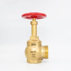 GPM 147 – Válvula Globo Crane Médio Industrial 90º 300LBS 2.1/2” 11BSP x 5FPP em Latão com Volante de 150mm