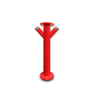 GPM 934 - Coluna de Hidrante DN 4" Tipo Y Com duas saídas 2.1/2 8NPT COM FLANGE PARA CANHAO DE 4" SCH 40 COM COSTURA
