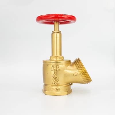 GPM 127 – Válvula Globo Industrial 45º PN 16 2.1/2” 11BSP x 5FPP em Latão com Volante de 100mm