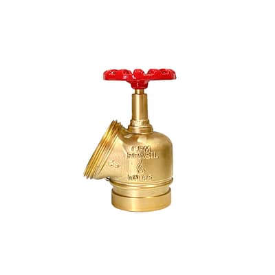 GPM 124 – Válvula Globo Comercial 45º PN 16 2.1/2” Grooved 76MM x 5FPP em Latão com Volante de 90mm