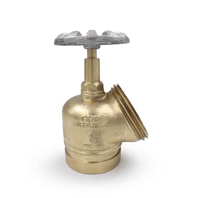 GPM 08 – Válvula Globo Comercial 45º PN 16 2.1/2” Grooved 73MM x 5FPP em Latão com Volante de 90mm